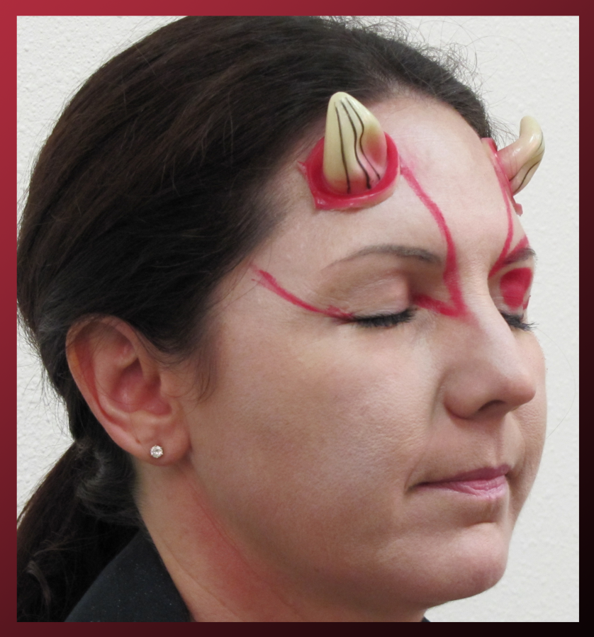 makeup for face. Devil Makeup face Horns